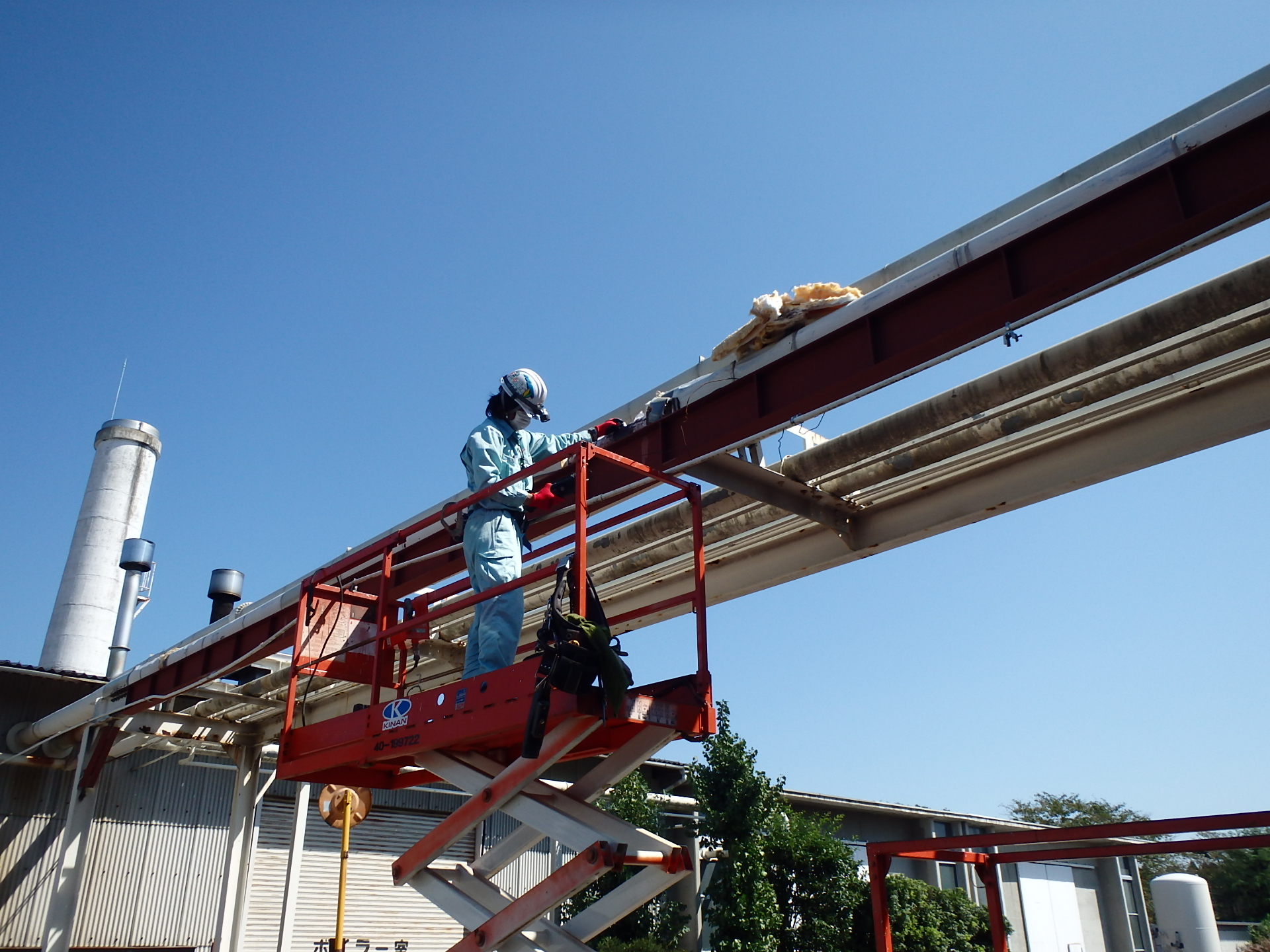 ボイラー蒸気配管超音波探傷検査業務