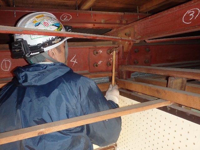 鋼構造建築物における構造体劣化調査業務