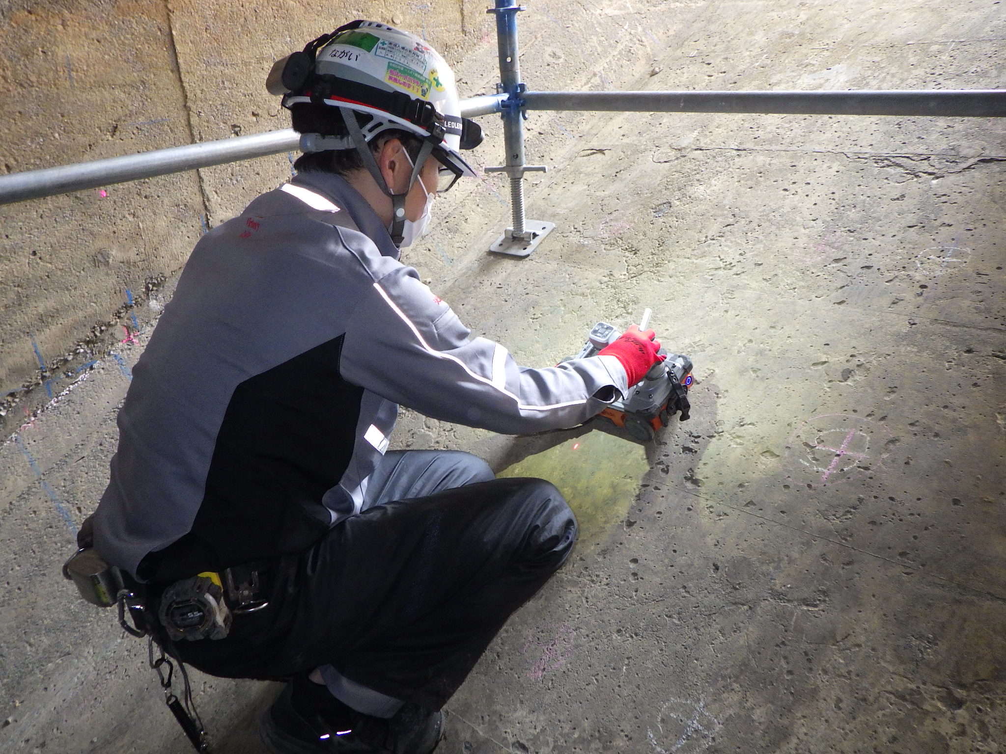 河川施設震災対策工事(岡排水機場耐震補強工)